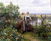 Daniel Ridgeway Knight Maria and Madeleine on the Terrace Sweden oil painting artist